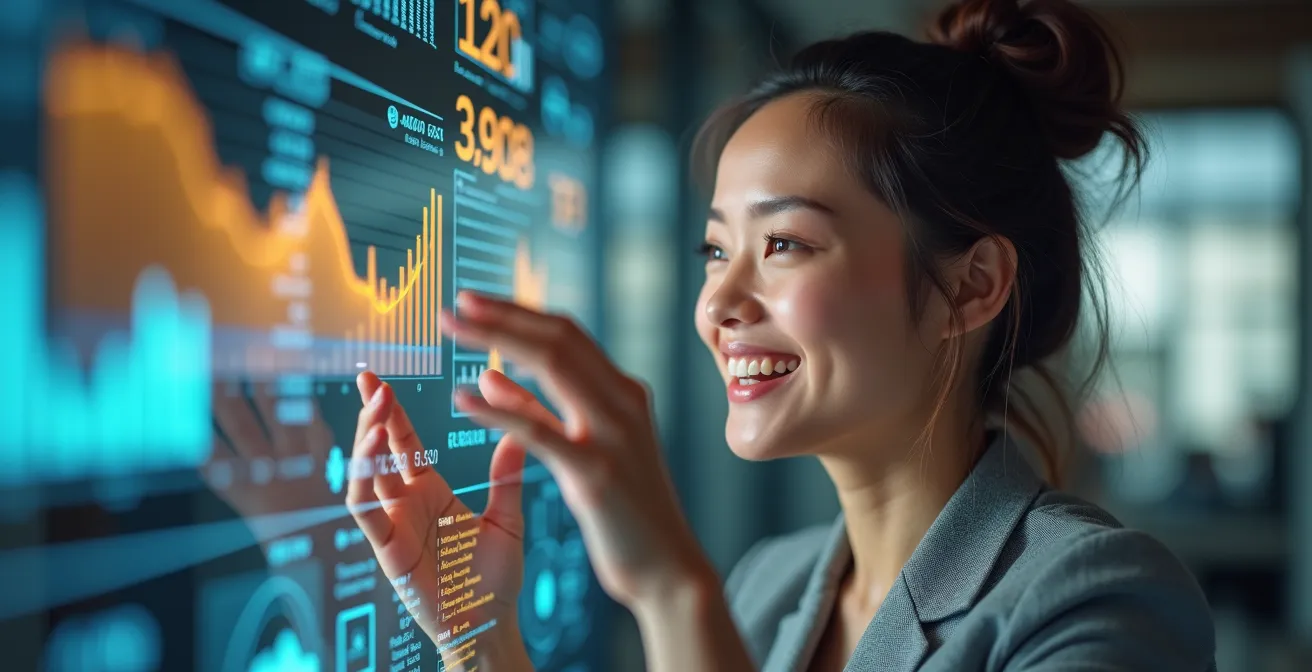 AI system analyzing customer data patterns to generate personalized B2B offers