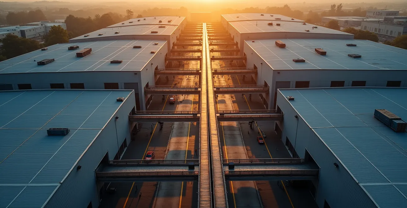 Interconnected warehouse network with shared infrastructure visualization