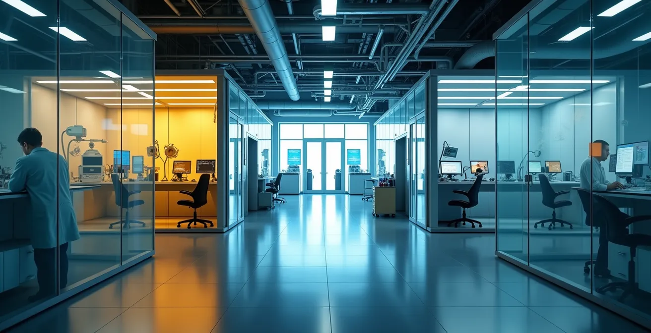 Symbolic representation of innovation investment strategy showing balanced resource allocation