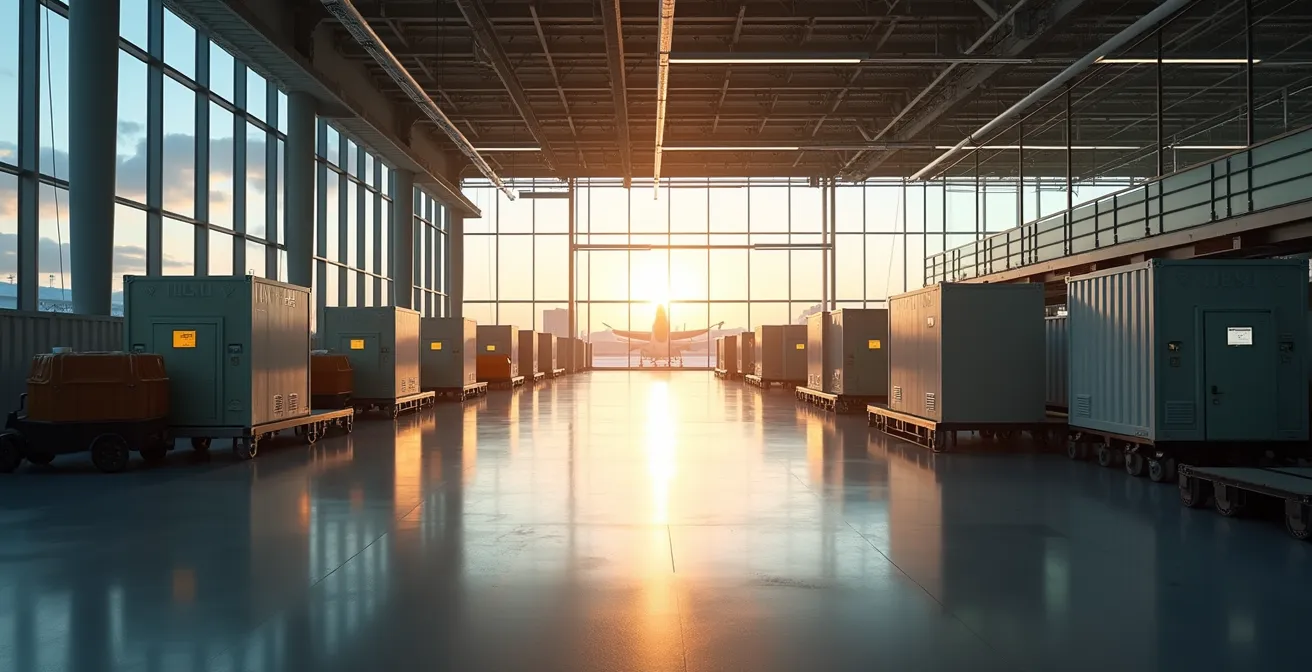 Visual representation of digital customs pre-clearance workflow and documentation process for expedited air freight