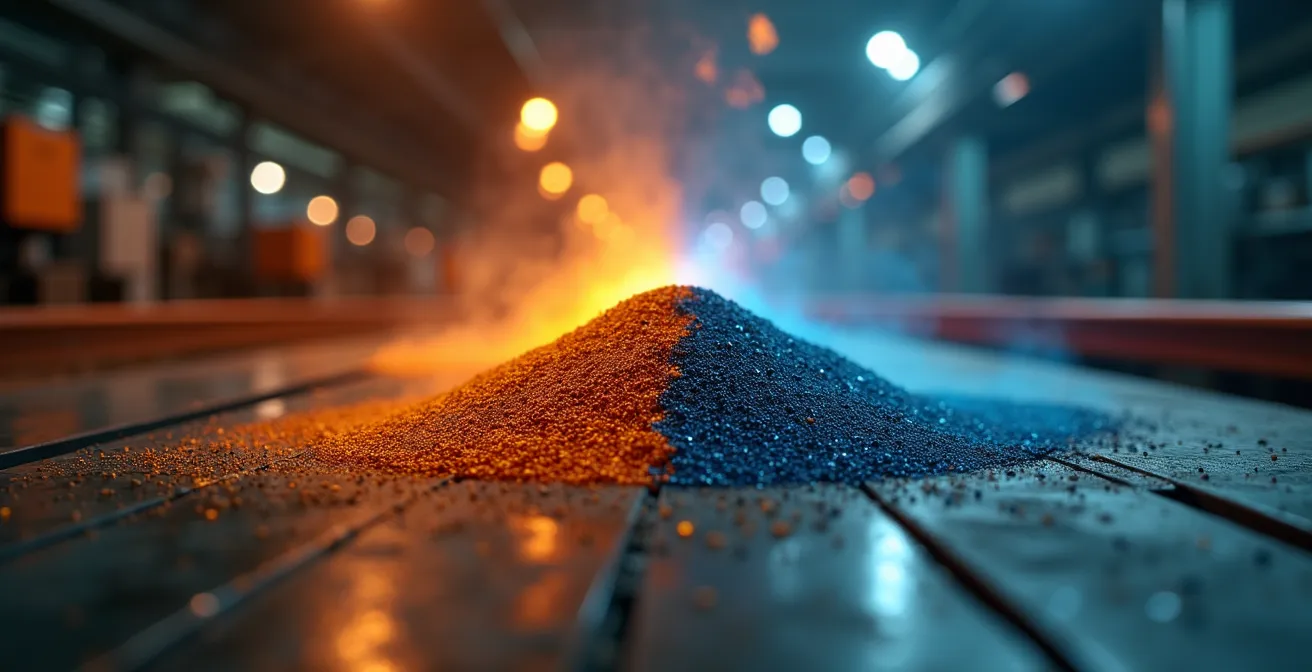 Industrial warehouse showing automated logistics and digital transformation