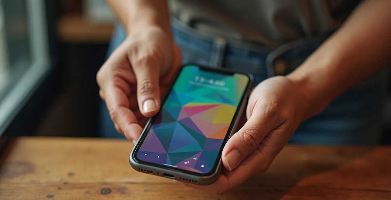 Local shop owner processing mobile payment transaction in emerging market