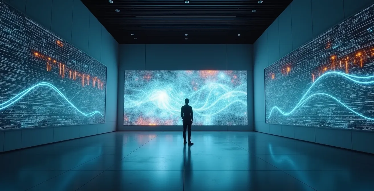 Centralized monitoring dashboard showing franchise network performance metrics and quality indicators