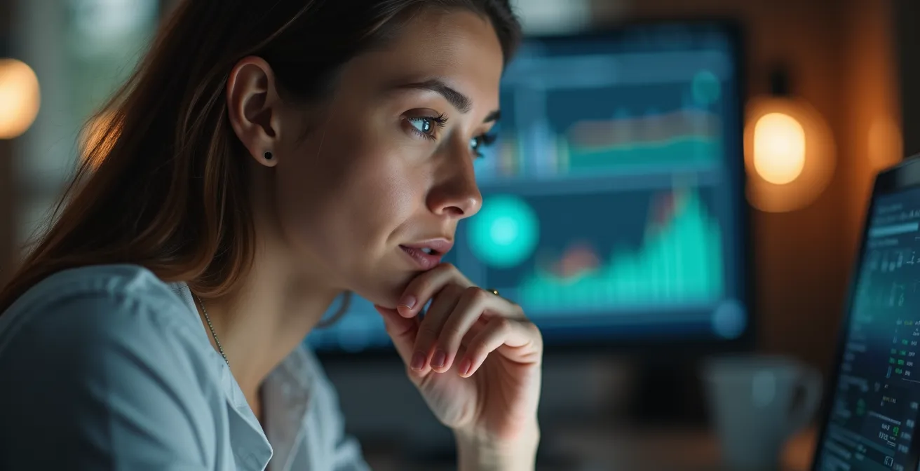 Financial analyst examining credit rating reports and economic indicators