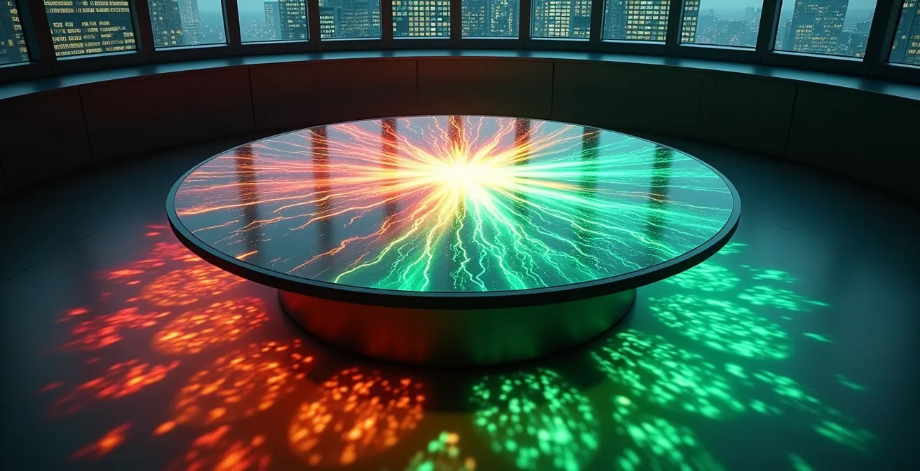 Multi-tier supplier network visualization showing risk levels across different supply chain layers